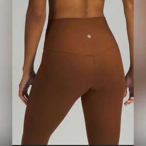 Lululemon Align Ribbed High-Rise Crop 23" roasted brown